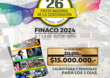 SE VIENE LA 26ª FIESTA NACIONAL DE LA COSECHADORA: 6,7 Y 8 DE SEPTIEMBRE.