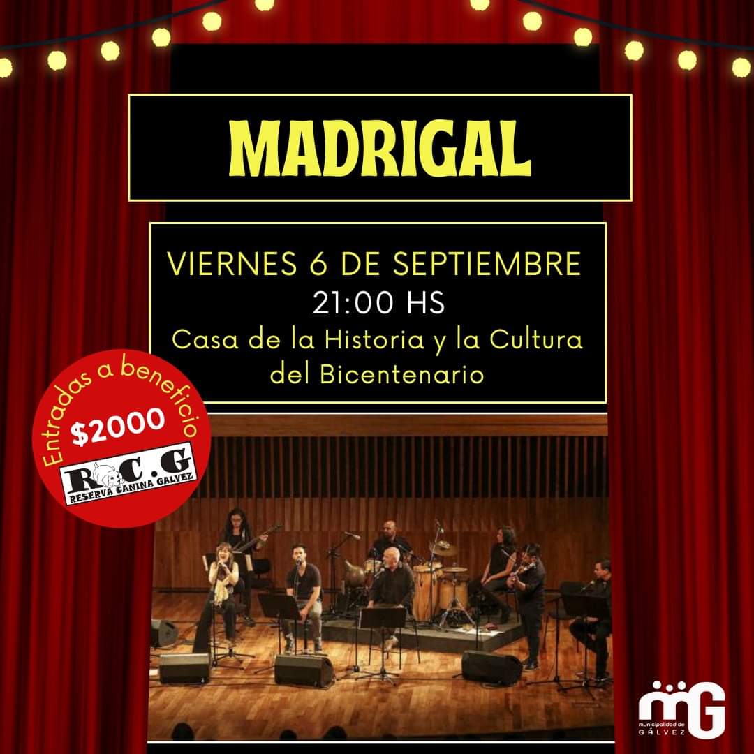 ¡No te pierdas el concierto de Madrigal! en la Casa de la Historia y la Cultura del Bicentenario