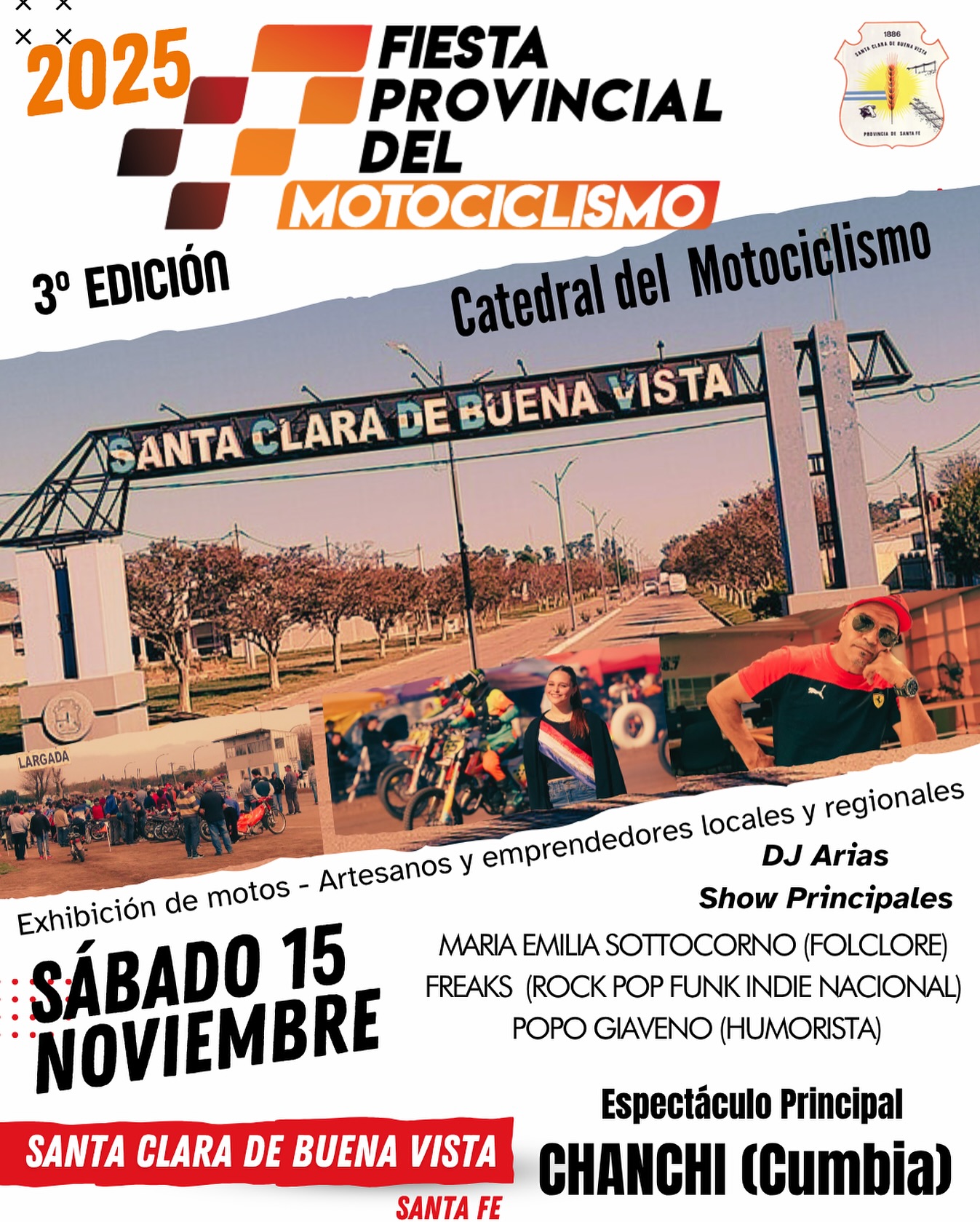 Llega la 3° Fiesta Provincial del Motociclismo a Santa Clara de Buena Vista