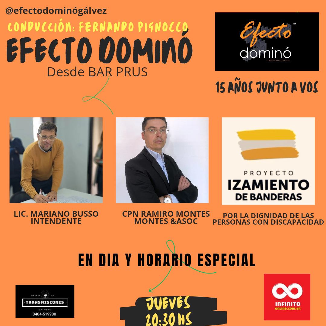 EFECTO DOMINÓ: MIRÁ EL PROGRAMA DE ESTA SEMANA