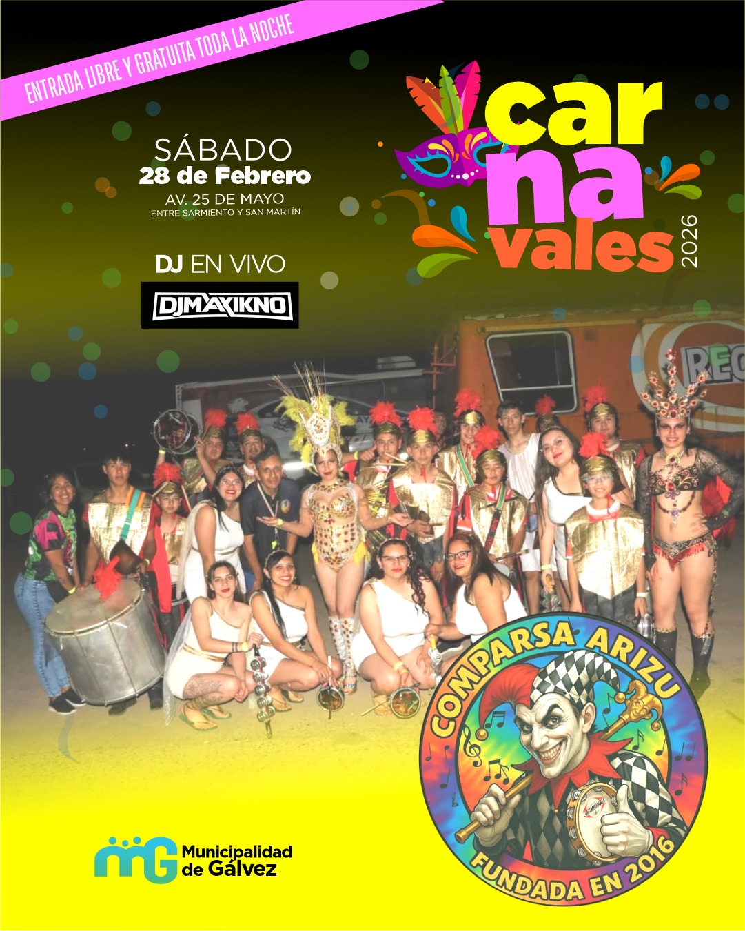 Gálvez vibra al ritmo del Carnaval