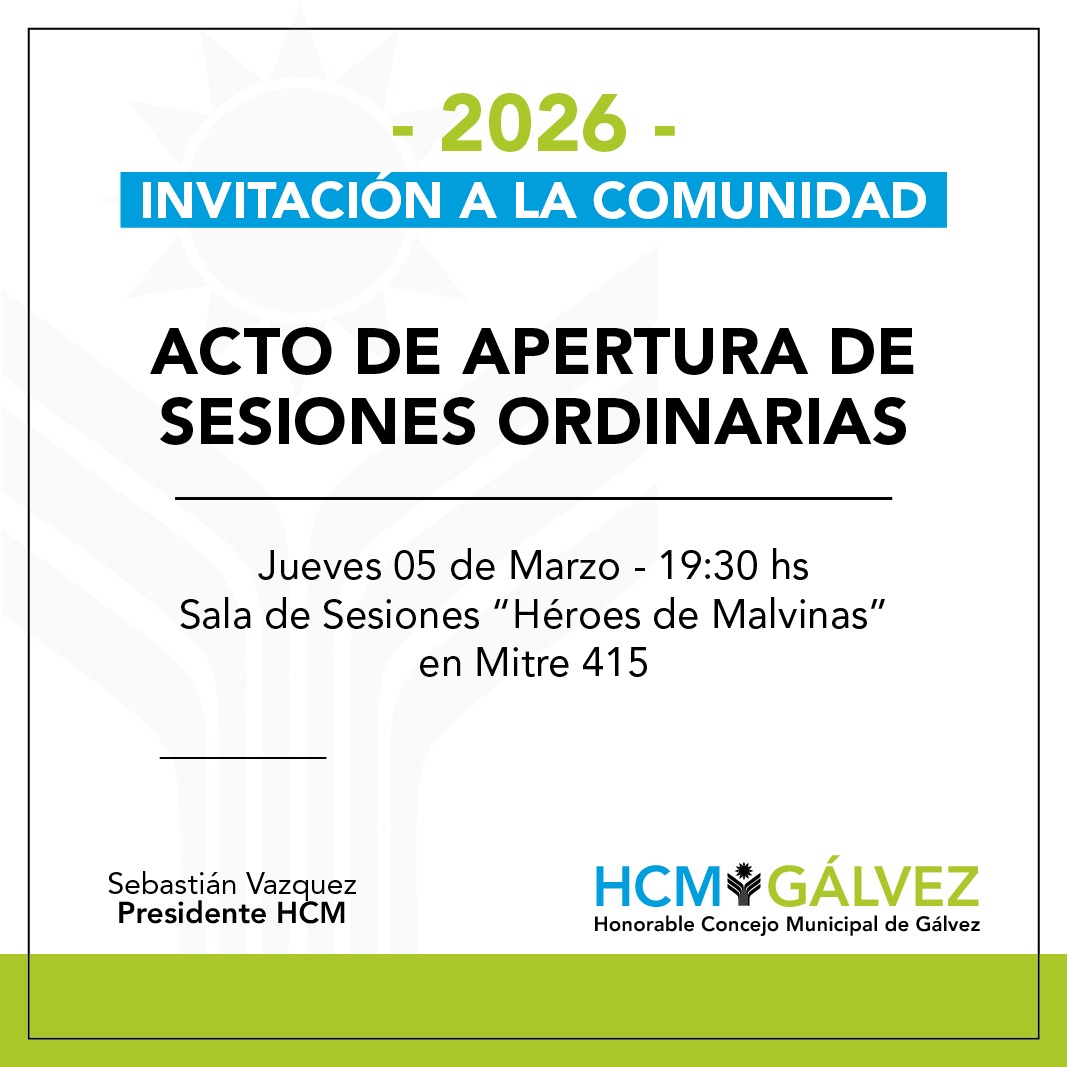 ACTO DE APERTURA DE SESIONES ORDINARIAS