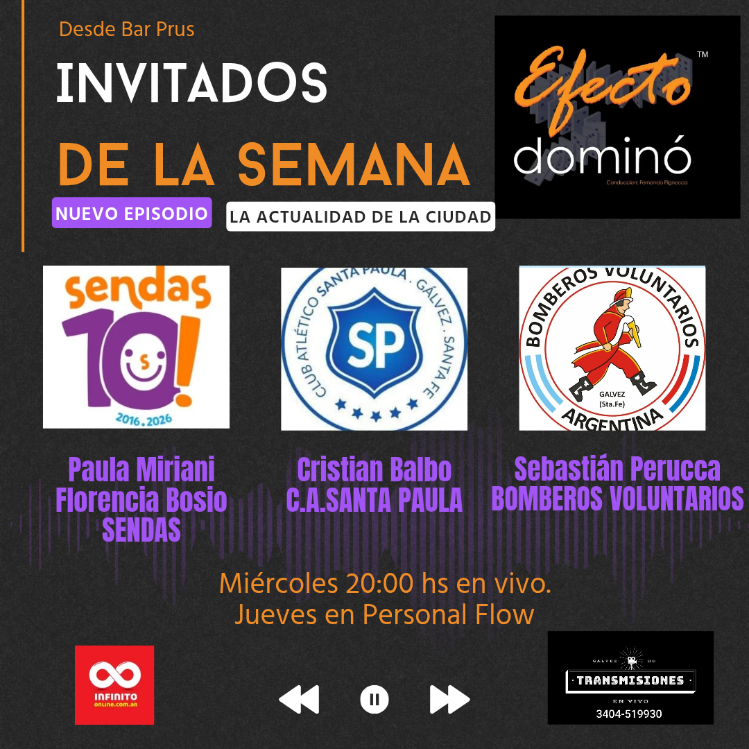 Efecto Dominó: el programa de esta semana