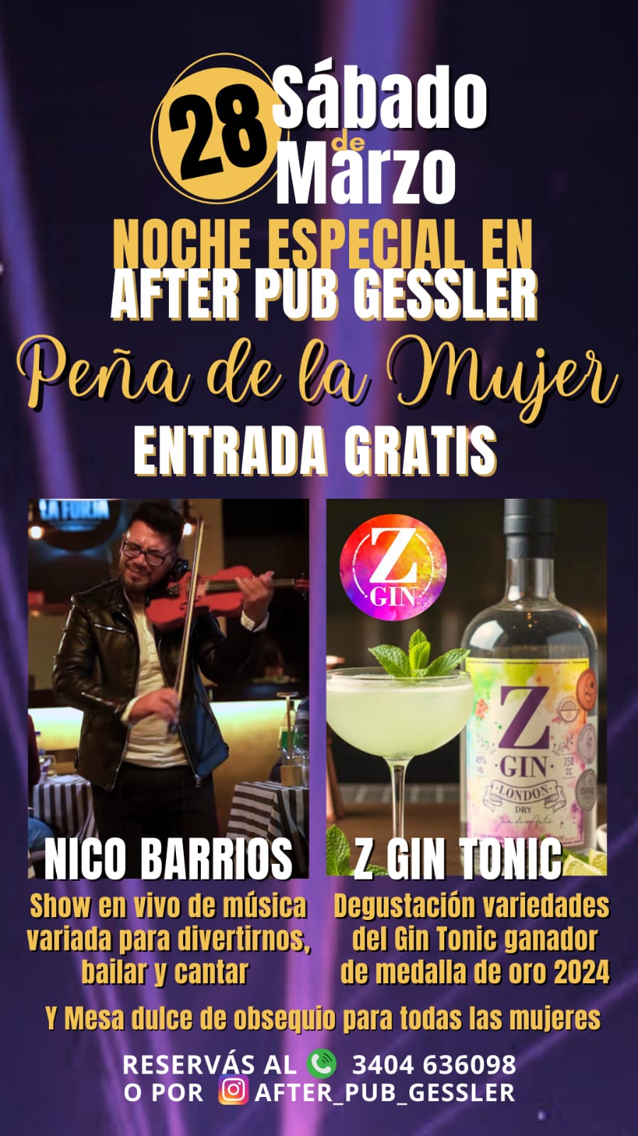 After Pub Gessler presenta una noche especial para celebrar a la mujer