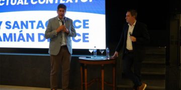 Funes: más de 200 empresarios participaron de una charla sobre el contexto económico junto a Roly Santacroce y Damián Di Pace