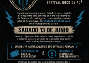  COMUNICADO OFICIAL – FESTIVAL ROCK DE ACÁ