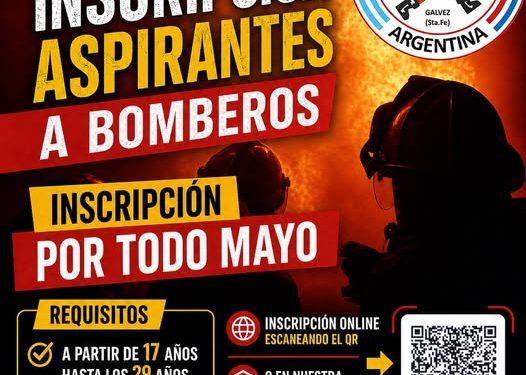 Bomberos Voluntarios de Gálvez abren inscripción para nuevos aspirantes durante mayo