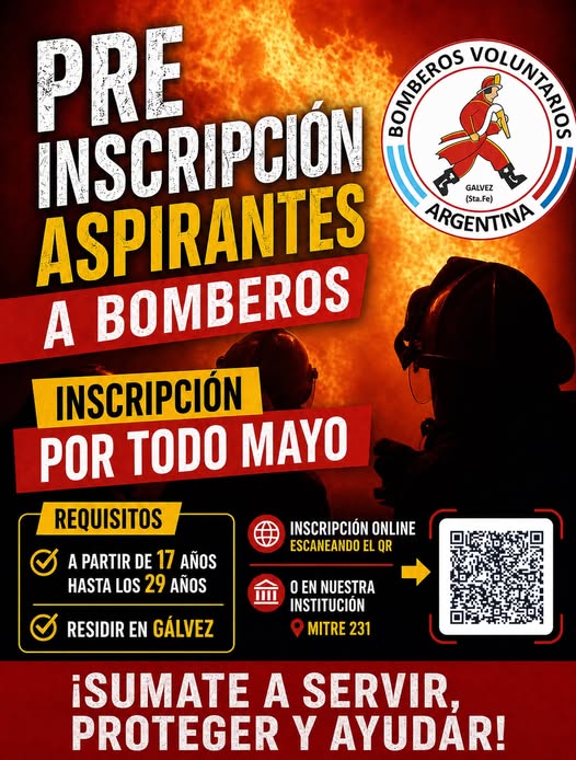 Bomberos Voluntarios de Gálvez abren inscripción para nuevos aspirantes durante mayo