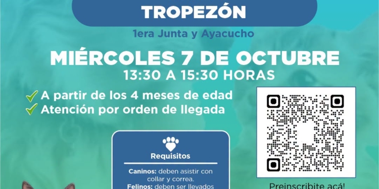 Jornada gratuita de vacunación antirrábica para perros y gatos