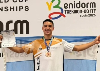 Mauricio Maggioni logró la medalla de bronce en la Copa del Mundo de Taekwon-Do ITF